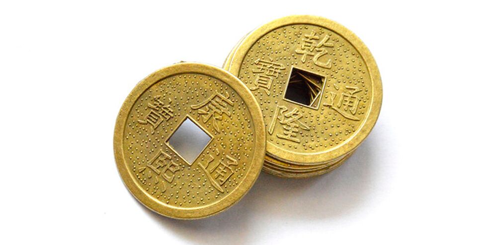 Chinese coins as an amulet for good luck